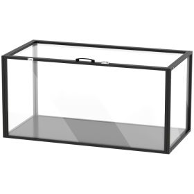 Large Acrylic Hamster Cage, Chewproof Guinea Pig Cage with Openable Top, for Hedgehog, Dwarf Hamster, Rat