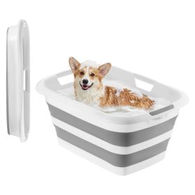 Dog Bathtub, Collapsible Dog Bath Tub, Pet Bathing Grooming Wash Shower Station, Portable Space-saving & Stable Support
