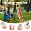 Dog Playpen, 8 Pcs 30"H x 24"W Panels Foldable Metal Pet Exercise Pen, Dog Fence Indoor and Outdoor Pen with Door, 600D Oxford Fabric Bottom Pad