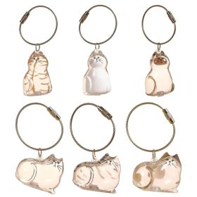 6-Piece Cat Hair Memorial Pendant Set - Pet Keepsake - Soft Fur Capsule Pendant, Portable Keychain (Option: Defaulttitle)